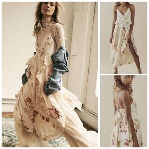 Free People Audrey Embroidered Maxi Dress